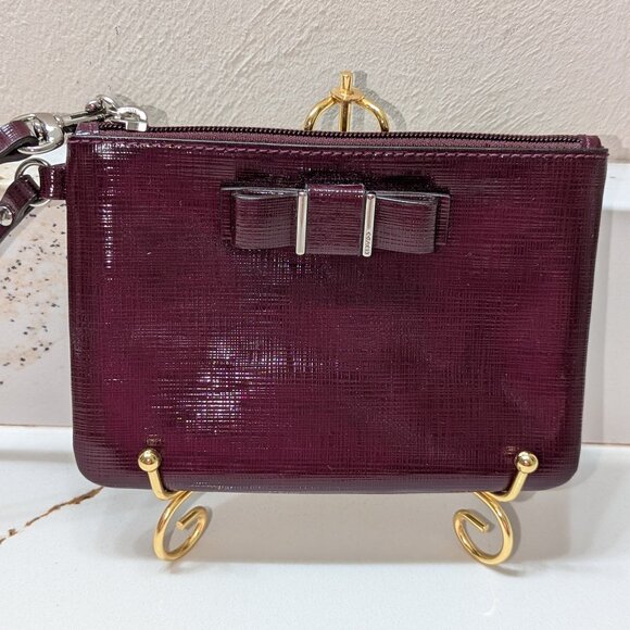Coach Darcy, Sherry, textured leather wristlet - Picture 1 of 5